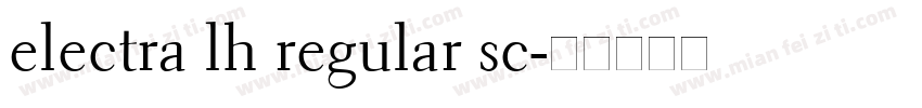 electra lh regular sc字体转换